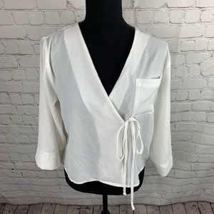 All in favor tie front shirt